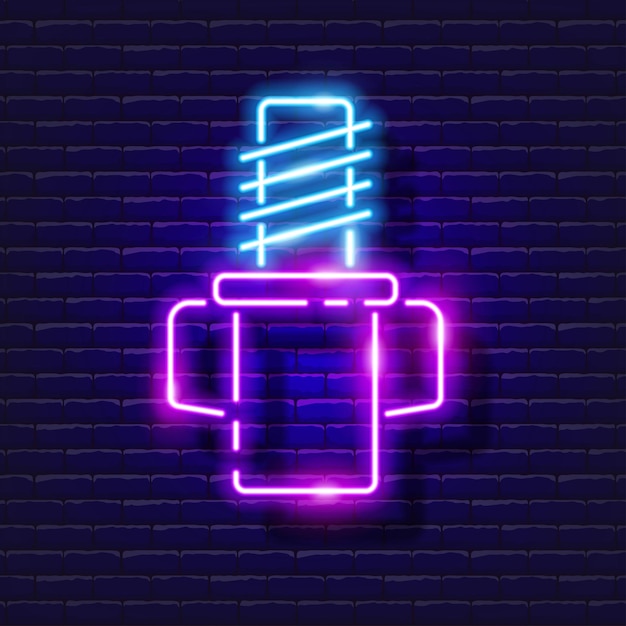 Vector internal adapter neon icon irrigation system watering system hose and accessories glowing sign vector illustration for design website advertising store goods