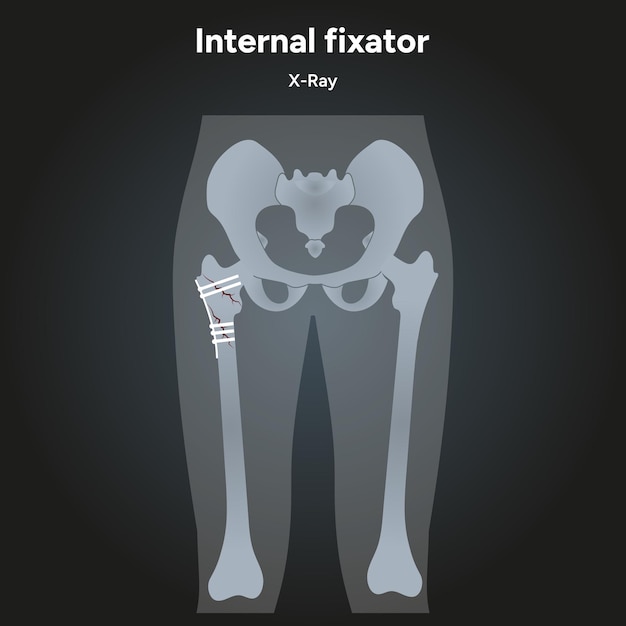 Internal fixation for fractures bone xray