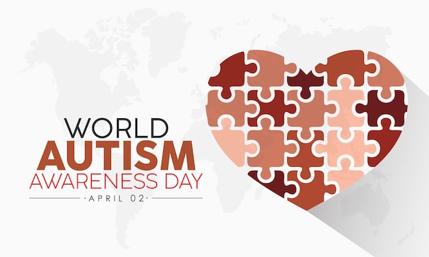 Internationaal erkend Jaarlijks bewustwordingsconcept van World Autism Awareness Day Gezondheidsconcept van 02 april