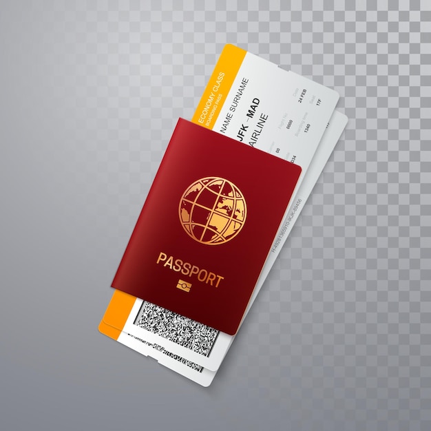 Internationaal paspoort met instapkaarten