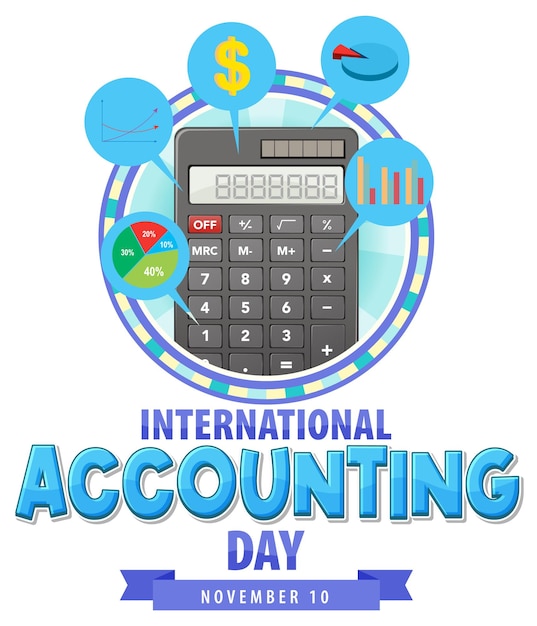 Vector international accounting day logo design