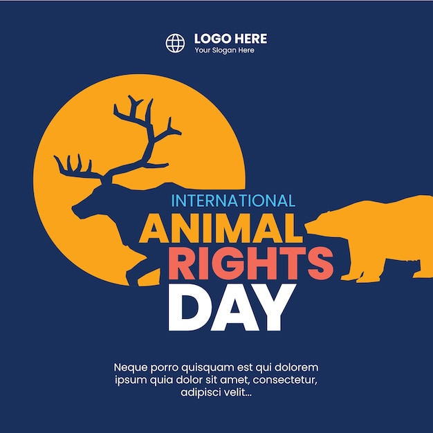 Vector international animal rights day 2022 - theme 8