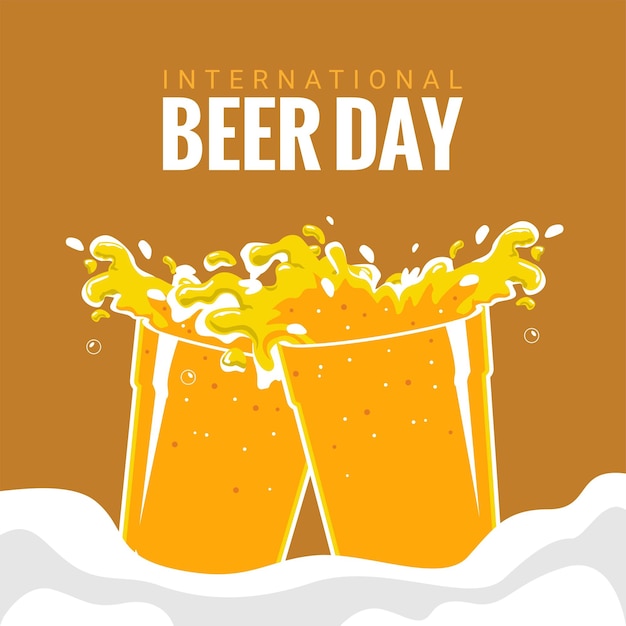 Шаблон баннера международного дня пива