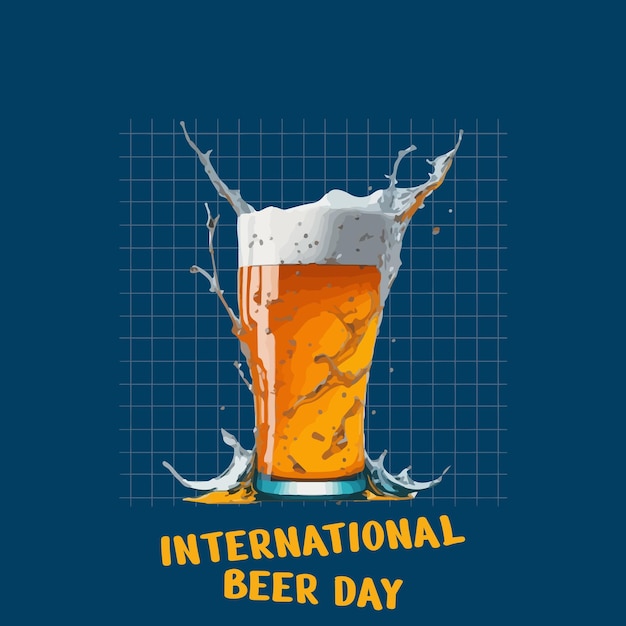 Vector international beer day design vector