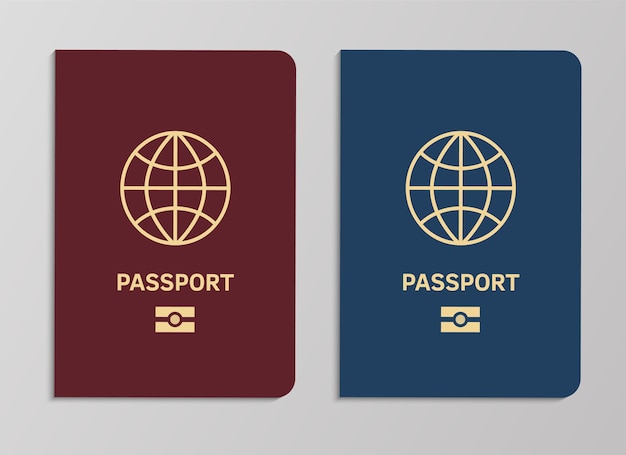 국제 생체 인식 여권 표지 템플릿