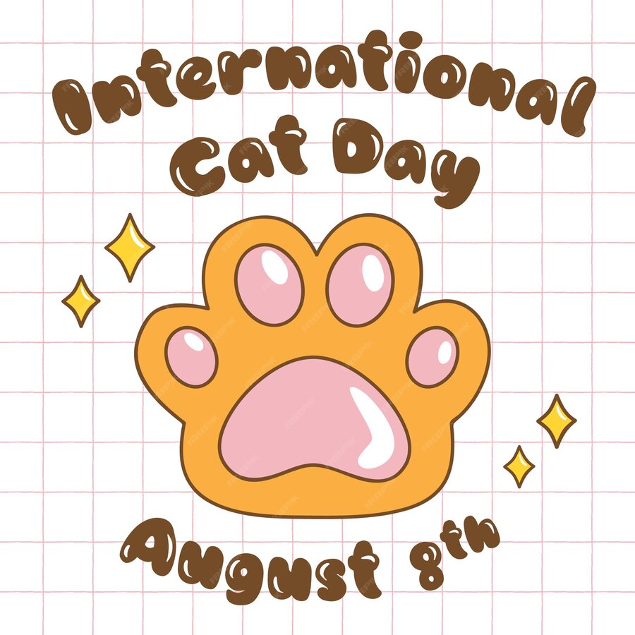 Premium Vector International cat day Post Vector Illustration