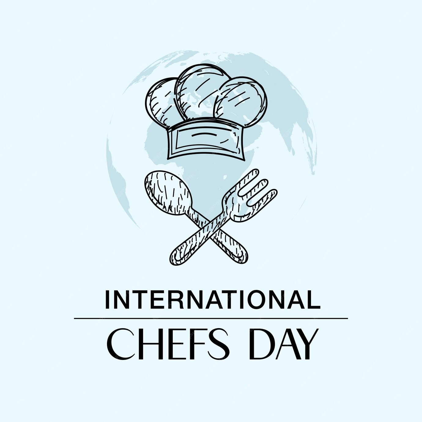 Premium Vector International chefs day october 20, template for with