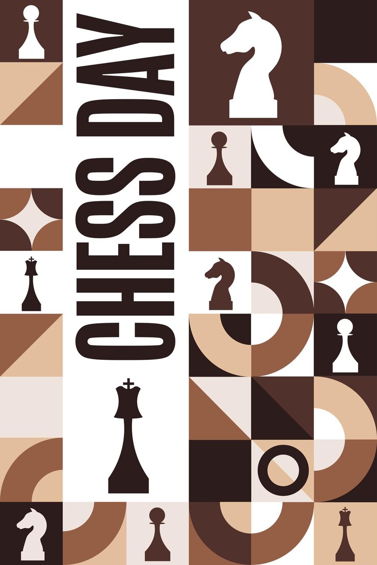 국제 체스 날 (International Chess Day) - 7월 20일 - 배경 배너 카드 포스터의 템플릿, 텍스트 문장, 터 EPS10 일러스트레이션