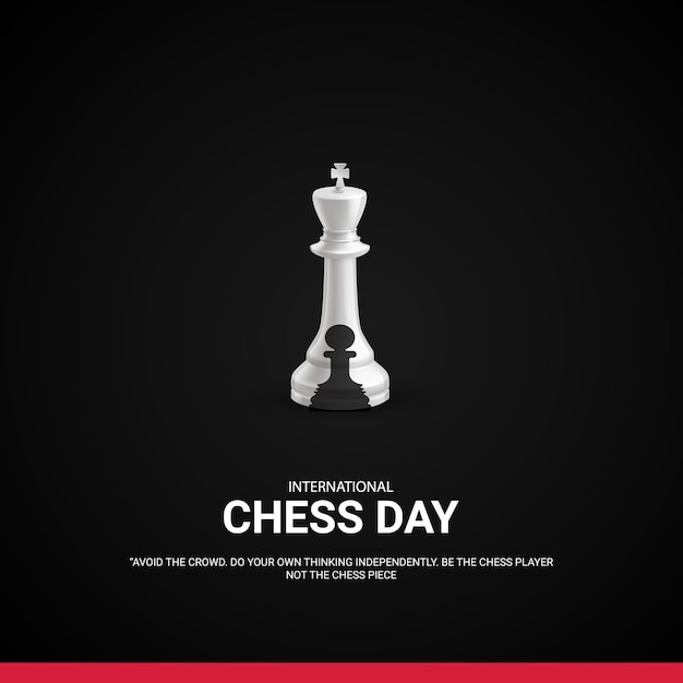 Международный день шахмат Premium векторы