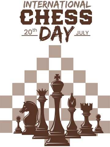 Premium Vector  World chess day flyer