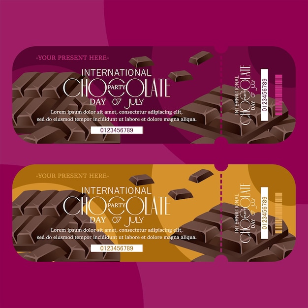 Vector international chocolate day tickets