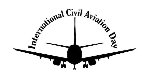 Giornata internazionale dell'aviazione civile. logotipi per un'azienda di trasporto passeggeri. aeroplano dell'aeroflot