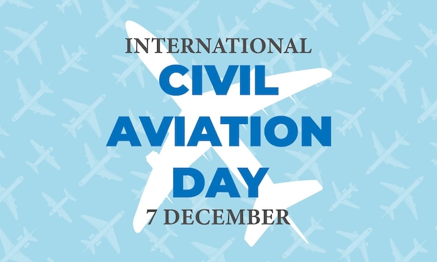 Vector international civil aviation day