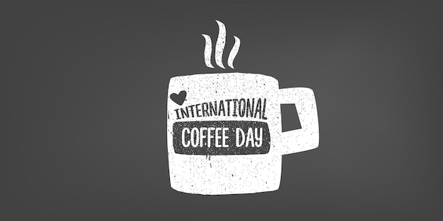 International coffee day banner design template