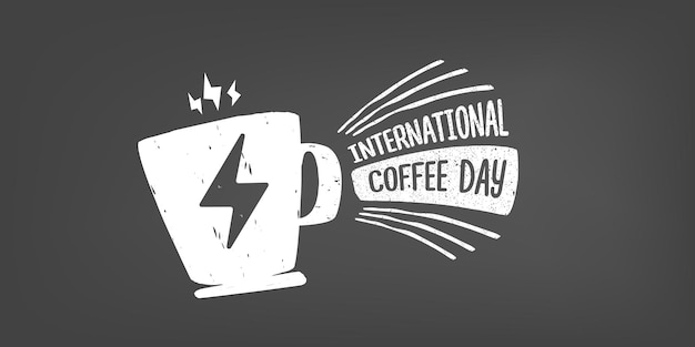 International coffee day banner design template