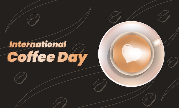 Banner di giornata internazionale del caffè