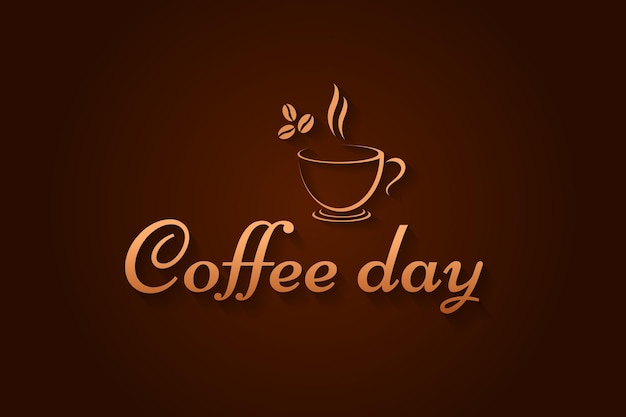 International coffee day beautiful logo.