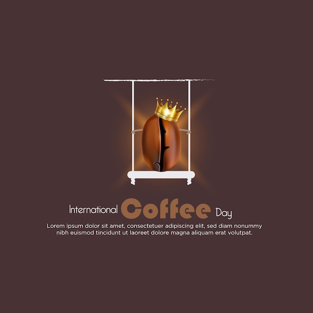 Vector international coffee day creative ads