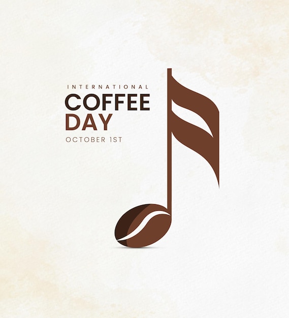 International coffee day Creative Coffee ads 3D illustration