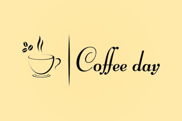 international coffee day logo design.