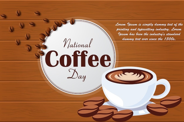 Illustrazione vettoriale di international coffee day