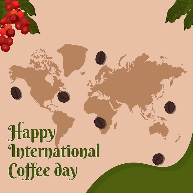 Vector international coffee day