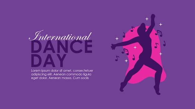 Vector international dance day banner template