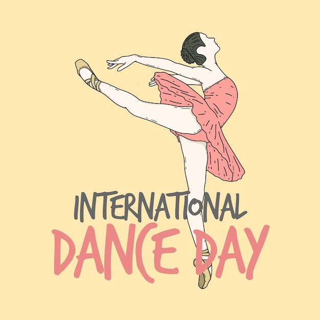 International Dance Day vector background