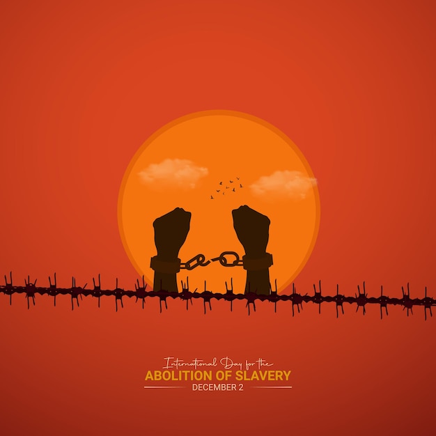 international day for the abolition of slavery creative social media post