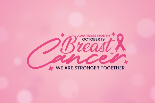 International day against breast cancer awareness month background