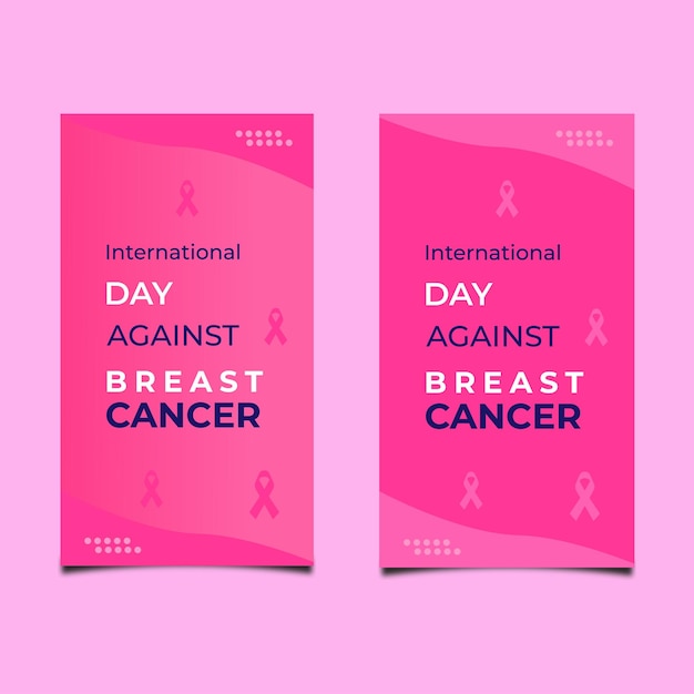 international day against breast cancer instagram stories template