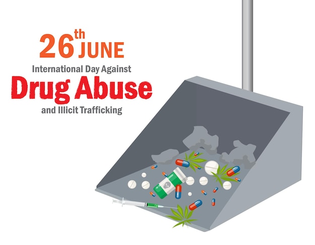 International day against drug abuse and illicit trafficking banner vector