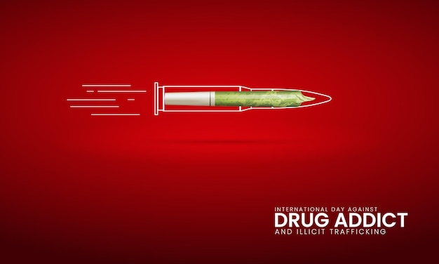 International day against drug addict 3d illustration