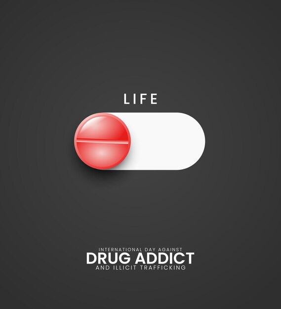 International day against drug addict 3D Illustration