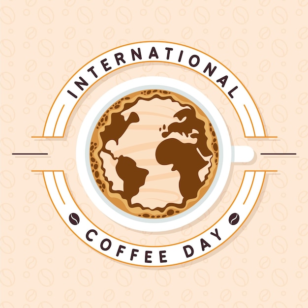 Vector international day of coffee illustration