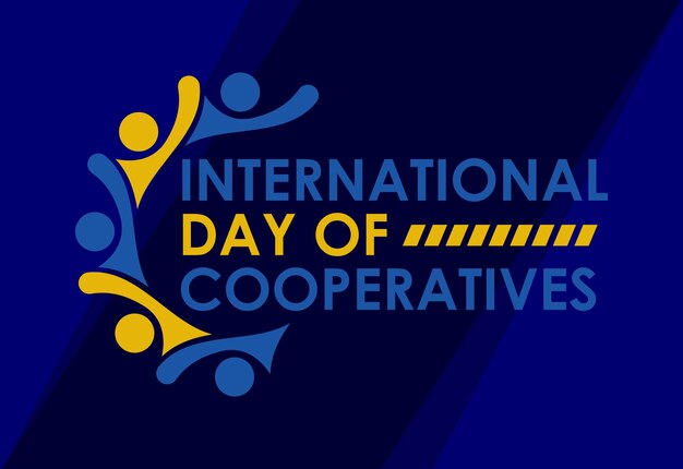 International day of cooperatives celebration vector template