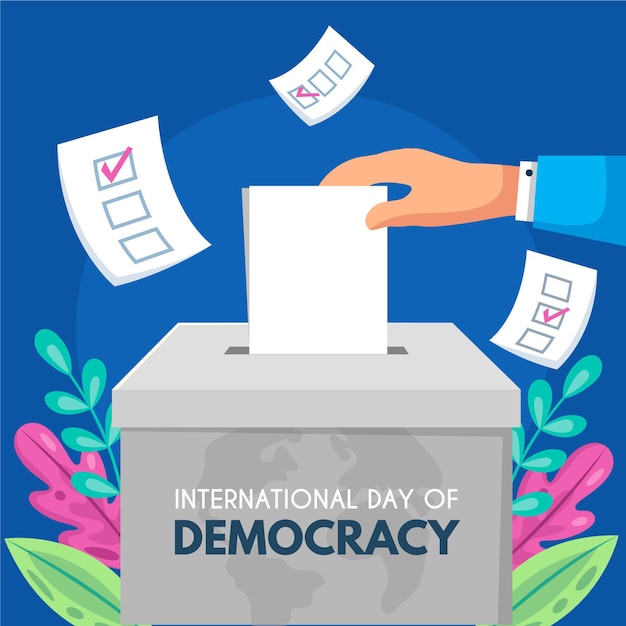 Vector international day of democracy concept