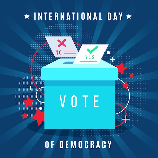 Vector international day of democracy event