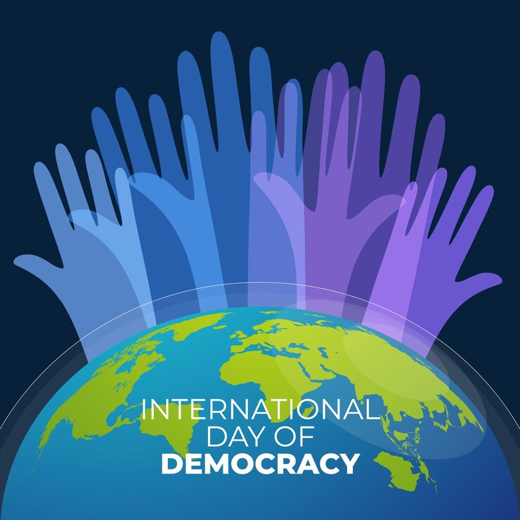 Vector international day of democracy flat art design good for usage template celebration eps 10