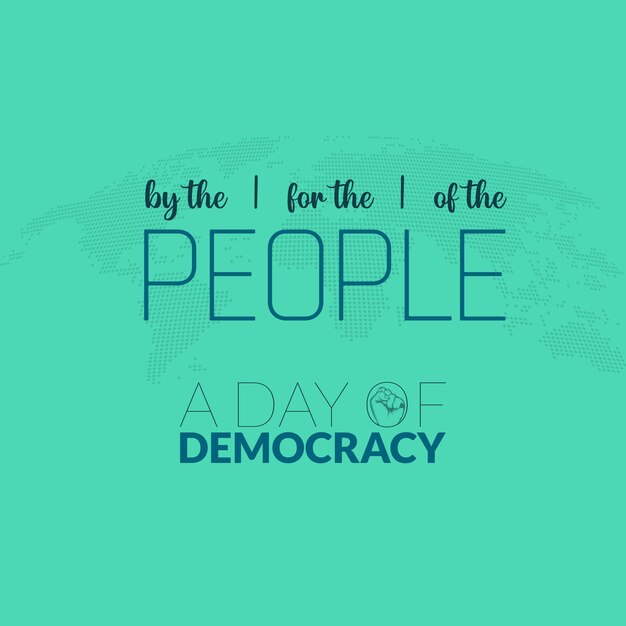 International Day of Democracy Welcome banner Illustration Template