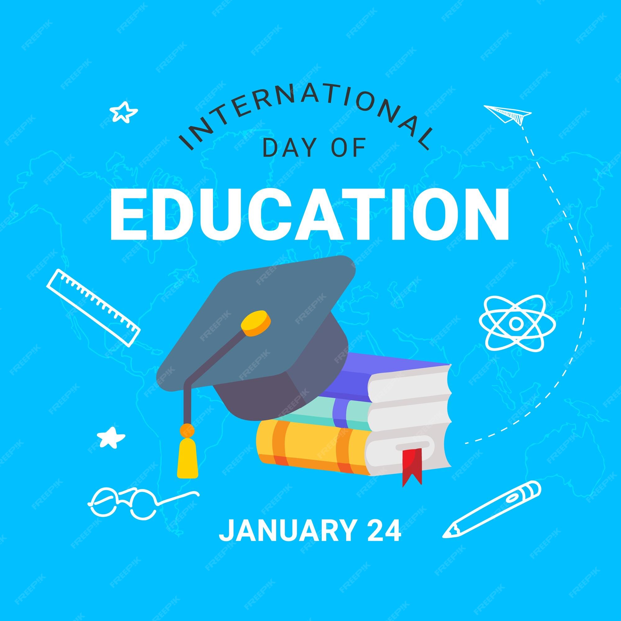 Premium Vector | International day of education poster banner