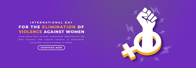 Vector international day for the elimination of violence against women paper cut style design illustration