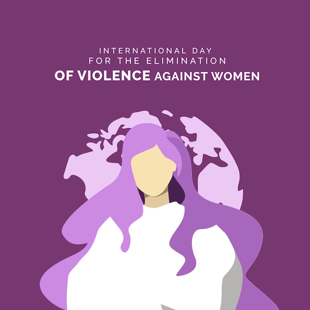 Vettore giornata internazionale per l'eliminazione della violenza contro le donne