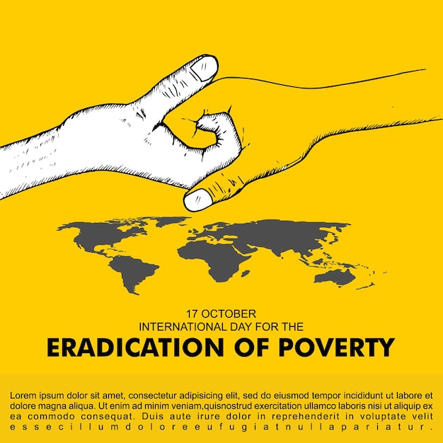 Международный день борьбы за ликвидацию нищеты, плакат и баннер