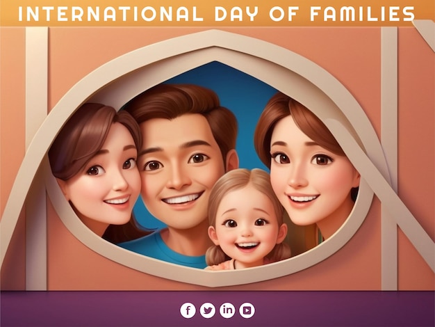 Vettore giornata internazionale delle famiglie