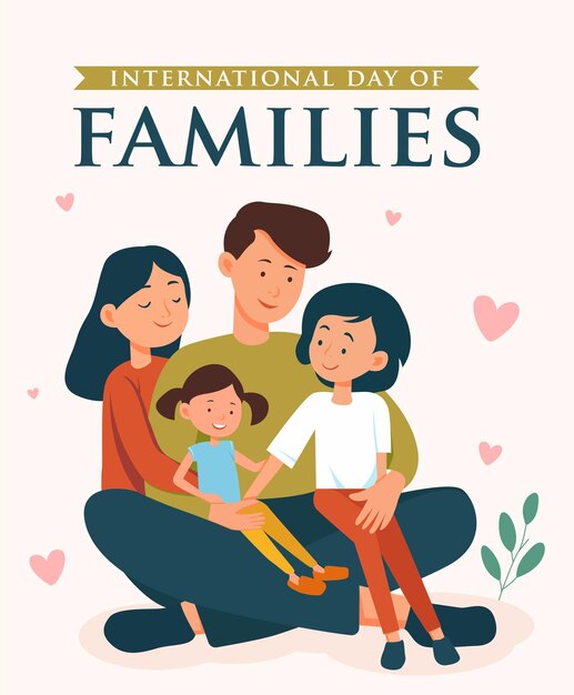 Vector international day of families illustration families day vector illustration
