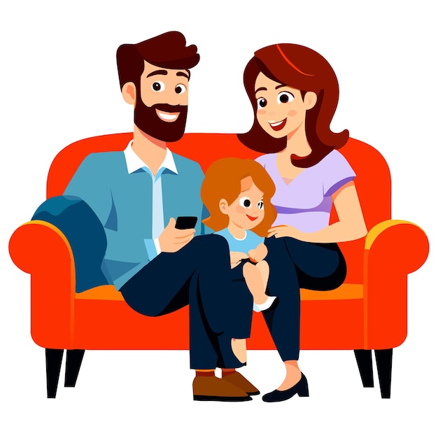 Международный день семей родительская сцена, нарисованная вручную, плоская стильная мультфильмная наклейка, икона концепции