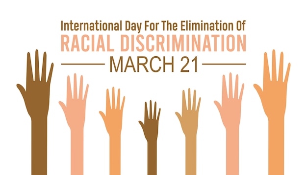 ベクトル 国際人種差別撲滅デーは毎年3月に祝われます