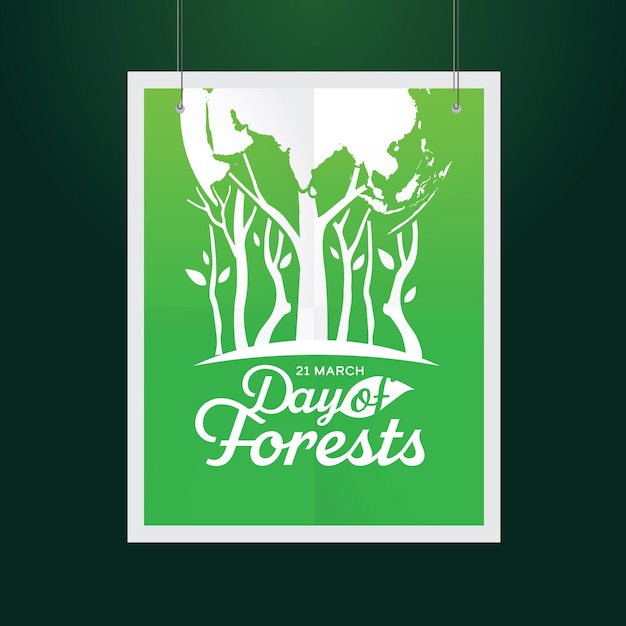 Vector international day of forests logo design template