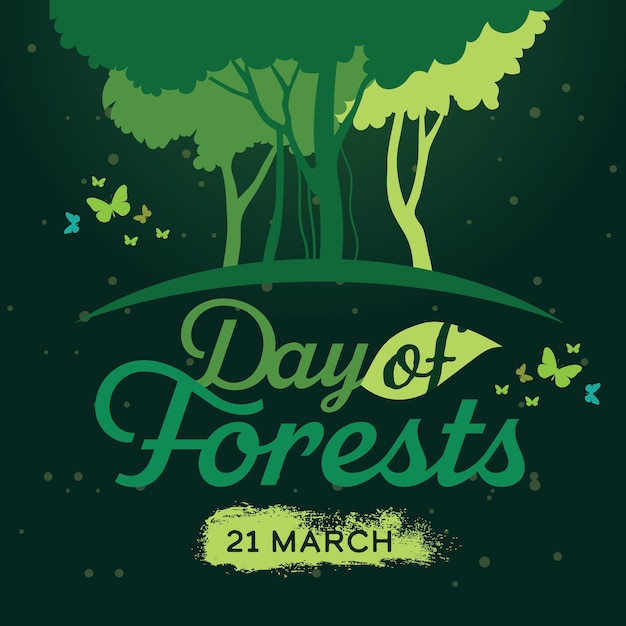 Vector international day of forests logo design template